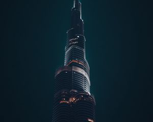 Preview wallpaper tower, skyscraper, building, architecture, night, dark