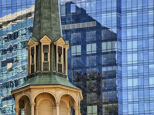 Preview wallpaper tower, skyscraper, buildings, architecture, specular, reflection