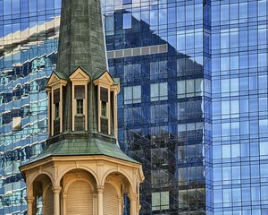 Preview wallpaper tower, skyscraper, buildings, architecture, specular, reflection