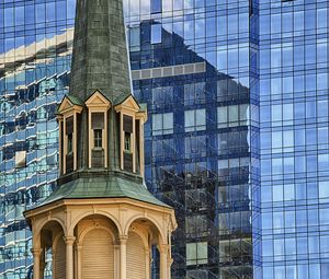 Preview wallpaper tower, skyscraper, buildings, architecture, specular, reflection