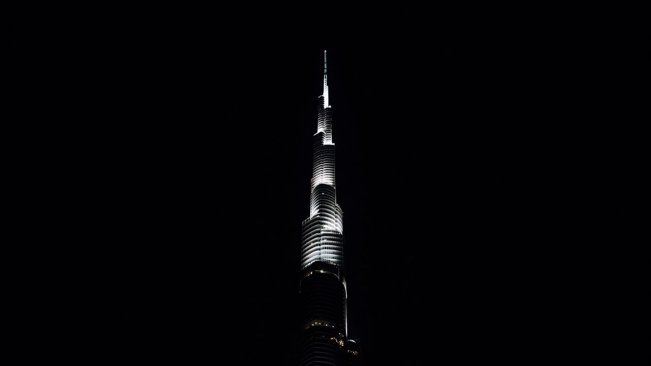 Wallpaper tower, skyscraper, dark, shadows, architecture