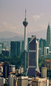 Preview wallpaper tower, skyscrapers, buildings, city, view