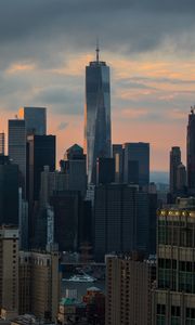 Preview wallpaper tower, skyscrapers, buildings, houses, city