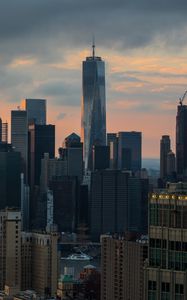 Preview wallpaper tower, skyscrapers, buildings, houses, city