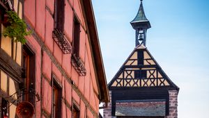 Preview wallpaper tower, spire, buildings, clock, architecture