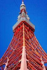 Preview wallpaper tower, structure, bottom view, sky, tokyo, japan