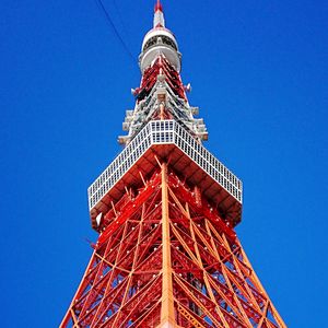 Preview wallpaper tower, structure, bottom view, sky, tokyo, japan