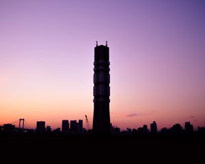 Preview wallpaper tower, sunset, sky