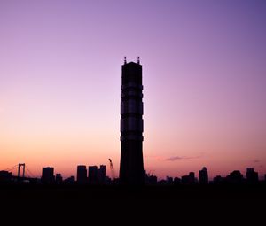 Preview wallpaper tower, sunset, sky