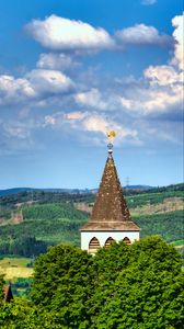 Preview wallpaper tower, trees, forest, nature