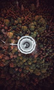 Preview wallpaper tower, trees, view from above, bad wildbad, germany