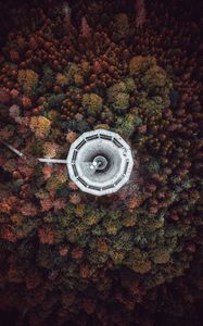 Preview wallpaper tower, trees, view from above, bad wildbad, germany