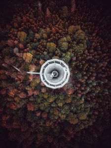 Preview wallpaper tower, trees, view from above, bad wildbad, germany