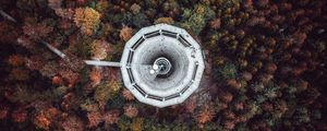 Preview wallpaper tower, trees, view from above, bad wildbad, germany