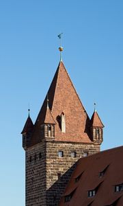 Preview wallpaper towers, building, architecture, bricks, sky