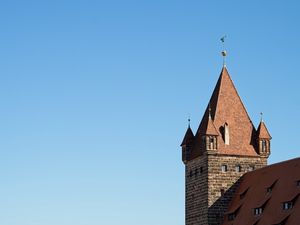 Preview wallpaper towers, building, architecture, bricks, sky