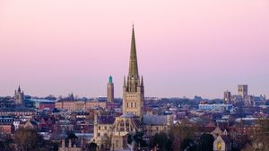 Preview wallpaper towers, buildings, architecture, city, trees