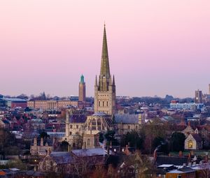 Preview wallpaper towers, buildings, architecture, city, trees