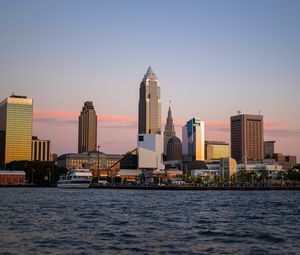 Preview wallpaper towers, buildings, architecture, sea, city