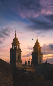 Preview wallpaper towers, buildings, architecture, evening