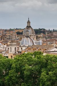 Preview wallpaper towers, buildings, roofs, architecture, trees, city