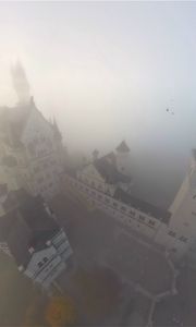 Preview wallpaper towers, lock, fog, haze, from above