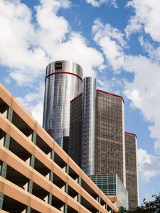 Preview wallpaper towers, mirrored, buildings, architecture