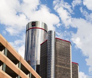 Preview wallpaper towers, mirrored, buildings, architecture