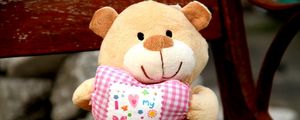 Preview wallpaper toy, bear, heart, love