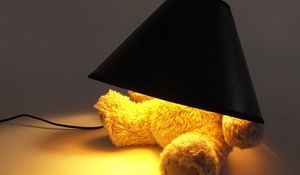 Preview wallpaper toy, bear, light, lamp