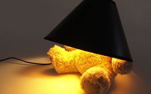 Preview wallpaper toy, bear, light, lamp