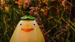 Preview wallpaper toy, figurine, grass, funny