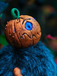 Preview wallpaper toy, halloween, pumpkin, fluffy