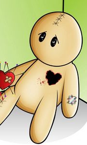 Preview wallpaper toy, heart, needles, pain, situation