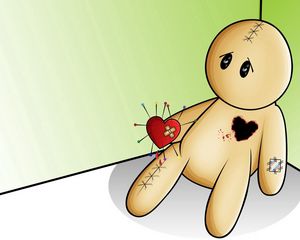 Preview wallpaper toy, heart, needles, pain, situation