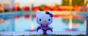 Preview wallpaper toy, kitten, bow, cute