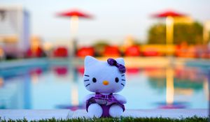 Preview wallpaper toy, kitten, bow, cute