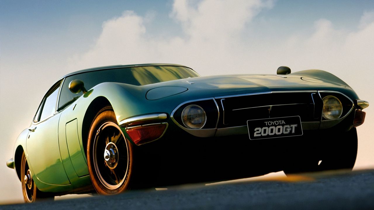 Wallpaper toyota, 2000gt, 1970, front view, green