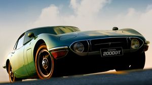 Preview wallpaper toyota, 2000gt, 1970, front view, green