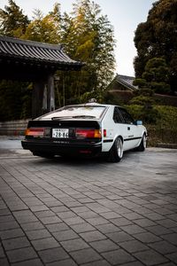 Preview wallpaper toyota ae86, toyota, car, white, back view