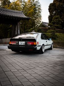 Preview wallpaper toyota ae86, toyota, car, white, back view