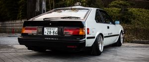 Preview wallpaper toyota ae86, toyota, car, white, back view