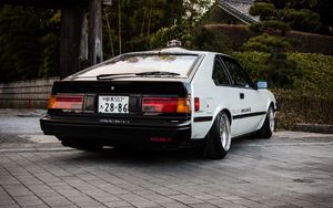Preview wallpaper toyota ae86, toyota, car, white, back view