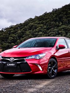 Preview wallpaper toyota, camry, atara, red, front view