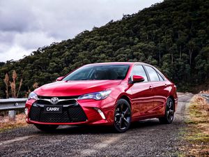 Preview wallpaper toyota, camry, atara, red, front view