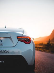 Preview wallpaper toyota, car, rear view, headlight, white