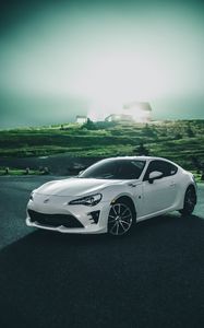 Preview wallpaper toyota, car, sports car, side view, white