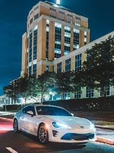 Preview wallpaper toyota, car, sports car, lights, glow