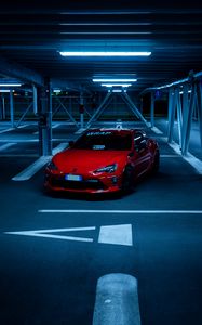 Preview wallpaper toyota, car, sports car, parking, red