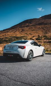 Preview wallpaper toyota, car, sports car, rear view, white